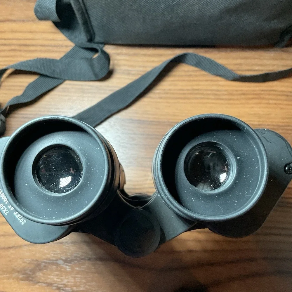7x50 Binoculars Coated Optics 297ft/1000yd Birding Hunting w Case & Caps